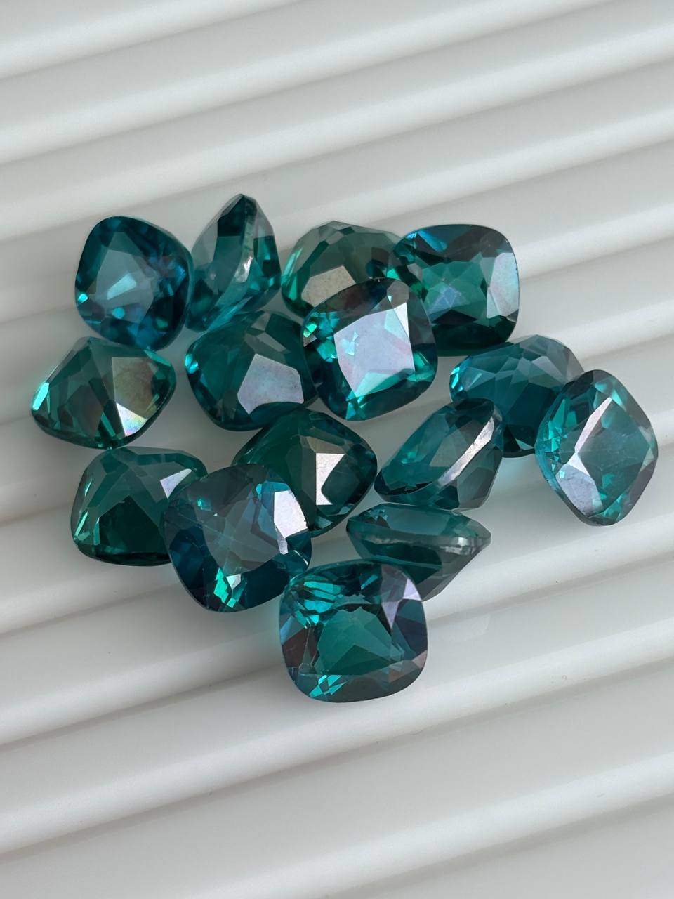 Greenish Blue Topaz 15 pieces | 106.50 Crt | 10.10*10.10*6.80 mm