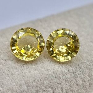 Yellow Sapphire Pair {No Heat} Sri Lanka 1.39 crt